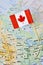 Canada map flag pin ottawa