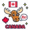 Canada Moose design elements illustration