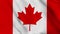 Canada national flag close up waving video animation