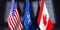 Canada, NATO and USA flags - 3D illustration