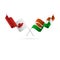 Canada and Niger flags. Crossed flags. Vector illustration.