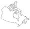 Canada outline map vector illustration