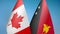 Canada and Papua New Guinea two flags