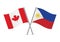 Canada and the Philippines crossed flags