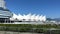 Canada Place is a huge building in the shape of a sailboat, a tourist center and the Vancouver Convention Center its