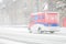 A Canada Post Delivery Truck Tries To Make Deliveries During Blizzard February 2013