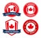 Canada quality seals set icon