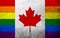 Canada Rainbow LGBT pride flag.