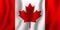 Canada realistic waving flag vector illustration. National count