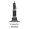 Canada, Regina travel landmark vector illustration