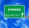 CANADA road sign against clear blue sky