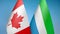 Canada and Sierra Leone two flags