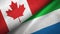 Canada and Sierra Leone two flags textile cloth, fabric texture