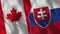 Canada and Slovakia Half Flags Together