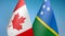 Canada and Solomon Islands two flags