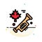 Canada, Speaker, Laud Abstract Flat Color Icon Template