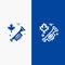 Canada, Speaker, Laud Line and Glyph Solid icon Blue banner Line and Glyph Solid icon Blue banner