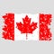 Canada stamp flag isolated. Texture grunge vector