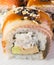Canada sushi roll with sesame