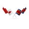 Canada and Swaziland flags. Crossed flags. Vector illustration.