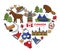 Canada travel destination, Canadian national symbols, traveling and tourism