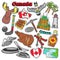 Canada Travel Scrapbook Stickers, Patches, Badges