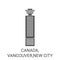 Canada, Vancouver,New City travel landmark vector illustration