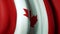 Canada waving flag for banner design. Animated background - canada waving national flag. Festive patriotic design. Canadian