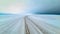 Canadian arctic road covered in snow