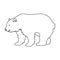 Canadian bear. Canada single icon in outline style vector symbol stock illustration web.