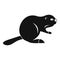 Canadian beaver icon, simple style
