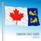 Canadian Coast Guard official flag, Canada, vector illustration