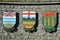 Canadian coats of arms for Alberta and BC.and Saskatchewan .