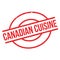 Canadian Cuisine rubber stamp