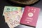 Canadian dollars and Japanese passport