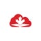 Canadian education cloud shape concept Logo design.