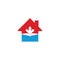 Canadian education home shape concept Logo design.