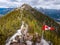 Canadian Flag atop Gondola summit Banff
