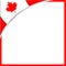 Canadian flag corner wave maple leaf frame