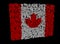 Canadian flag on cubes