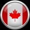 Canadian flag glass button vector illustration