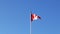 Canadian Flag in a mast waving