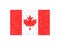 Canadian flag pixel art. 8-bit Canada flag sign. Design for a festive banner and poster. Vector illustration
