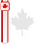 Canadian flag red maple leaf frame card letter