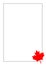 Canadian flag red maple leaf frame card letter a4