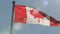 Canadian Flag Sun Lens Flare Zoom