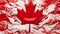 canadian flag viscous paint close up generative AI