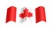 Canadian flag wavy, 3d animation