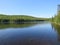 Canadian landscape. Viewpoint over Lake. La Mauricie National Park, Quebec Canada