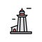 Canadian, lighthouse icon. Simple color with outline vector elements of pharos icons for ui and ux, website or mobile application